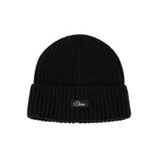 Cursive Rib Beanie - Black