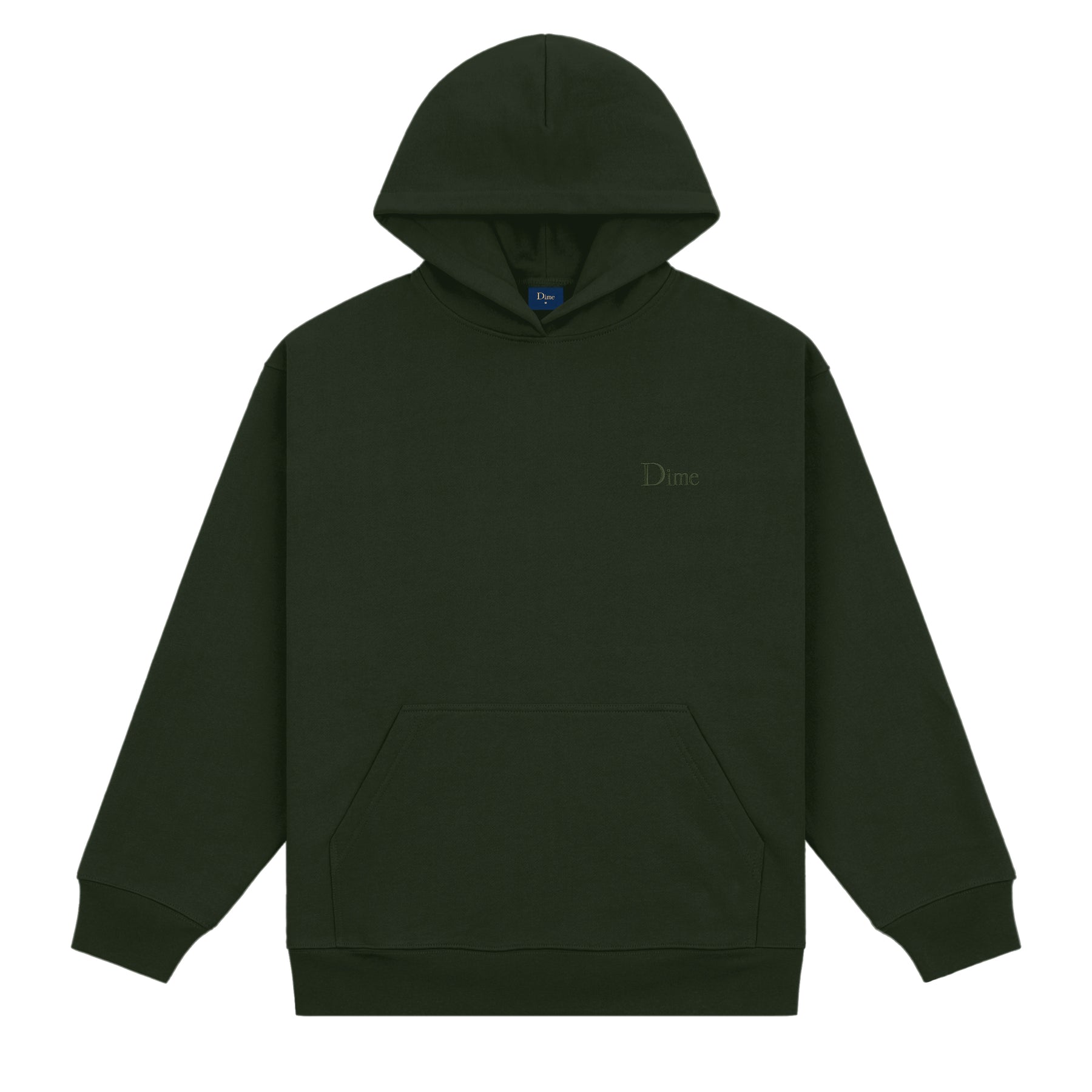 Dime Classic Small Logo Hoodie - Forest Green – Palm Isle Skateshop