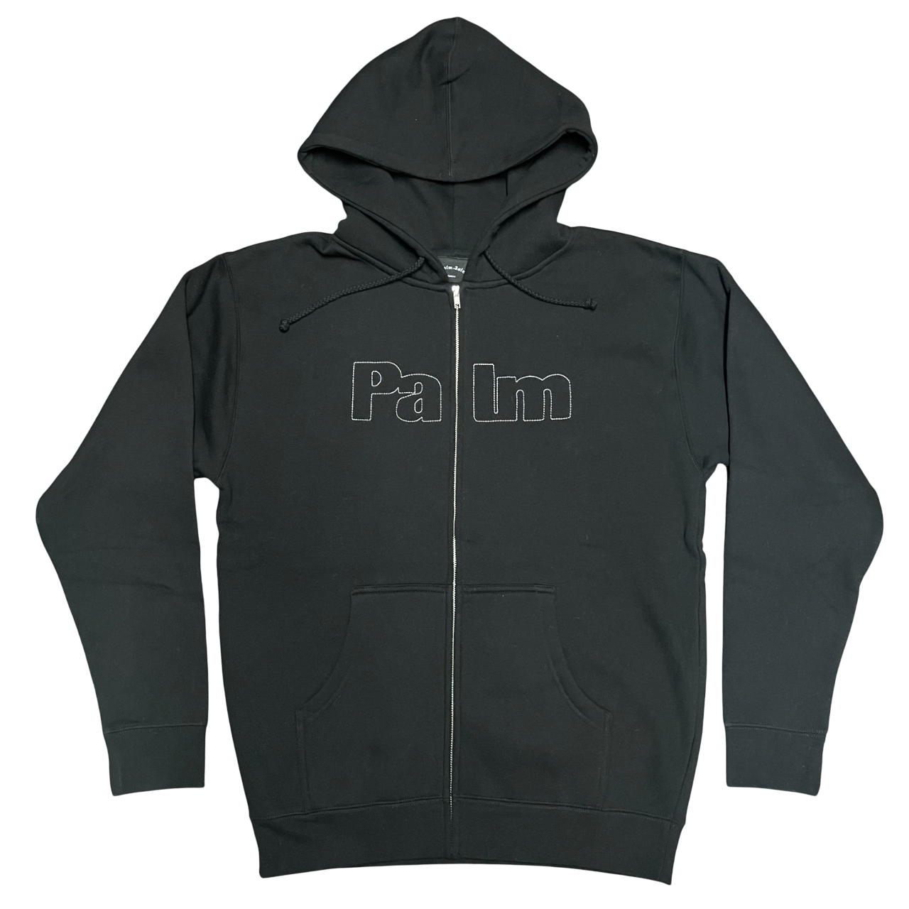 Bold Stitch Sweat à Capuche Zippé - Noir