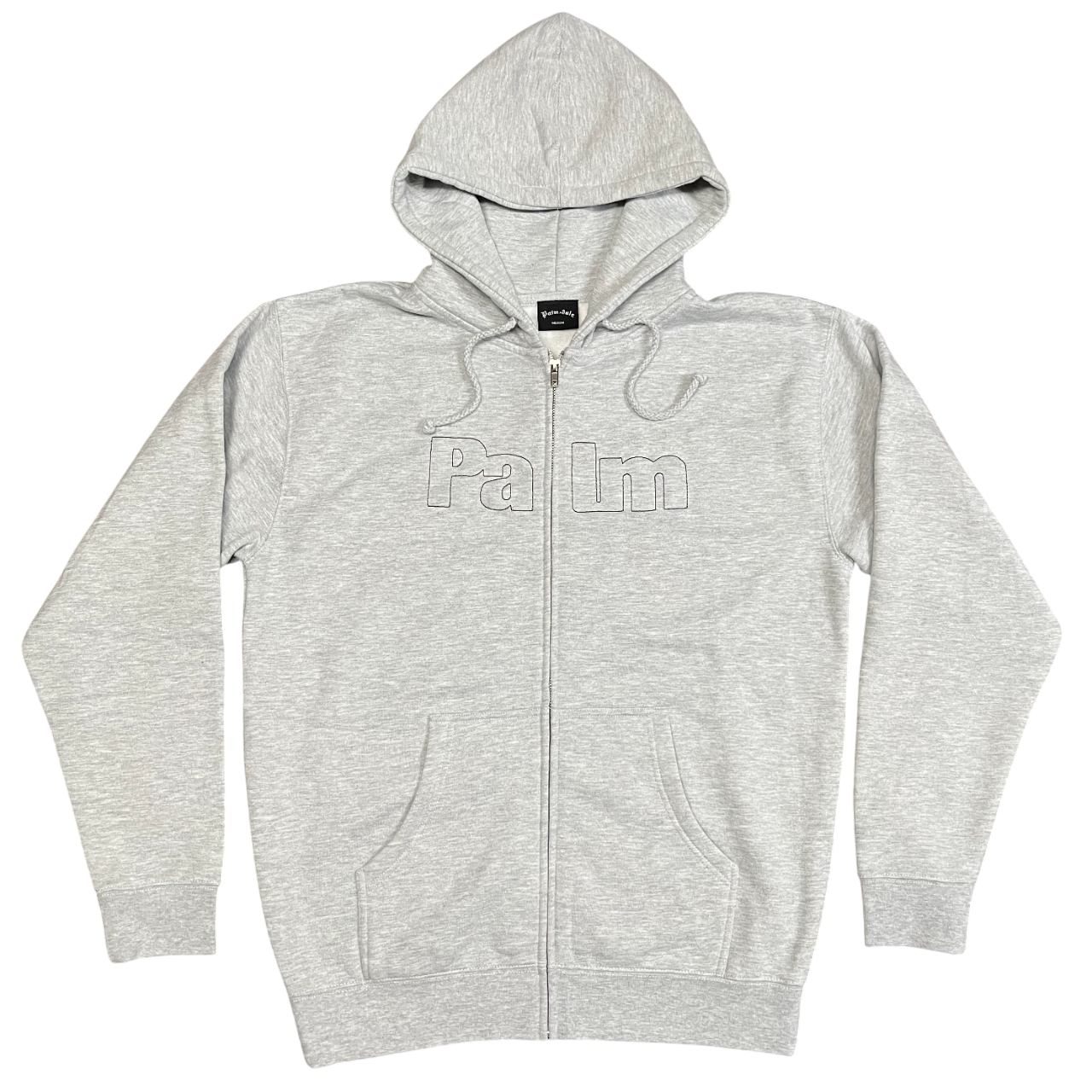 Bold Stitch Sweat à Capuche Zippé - Gris