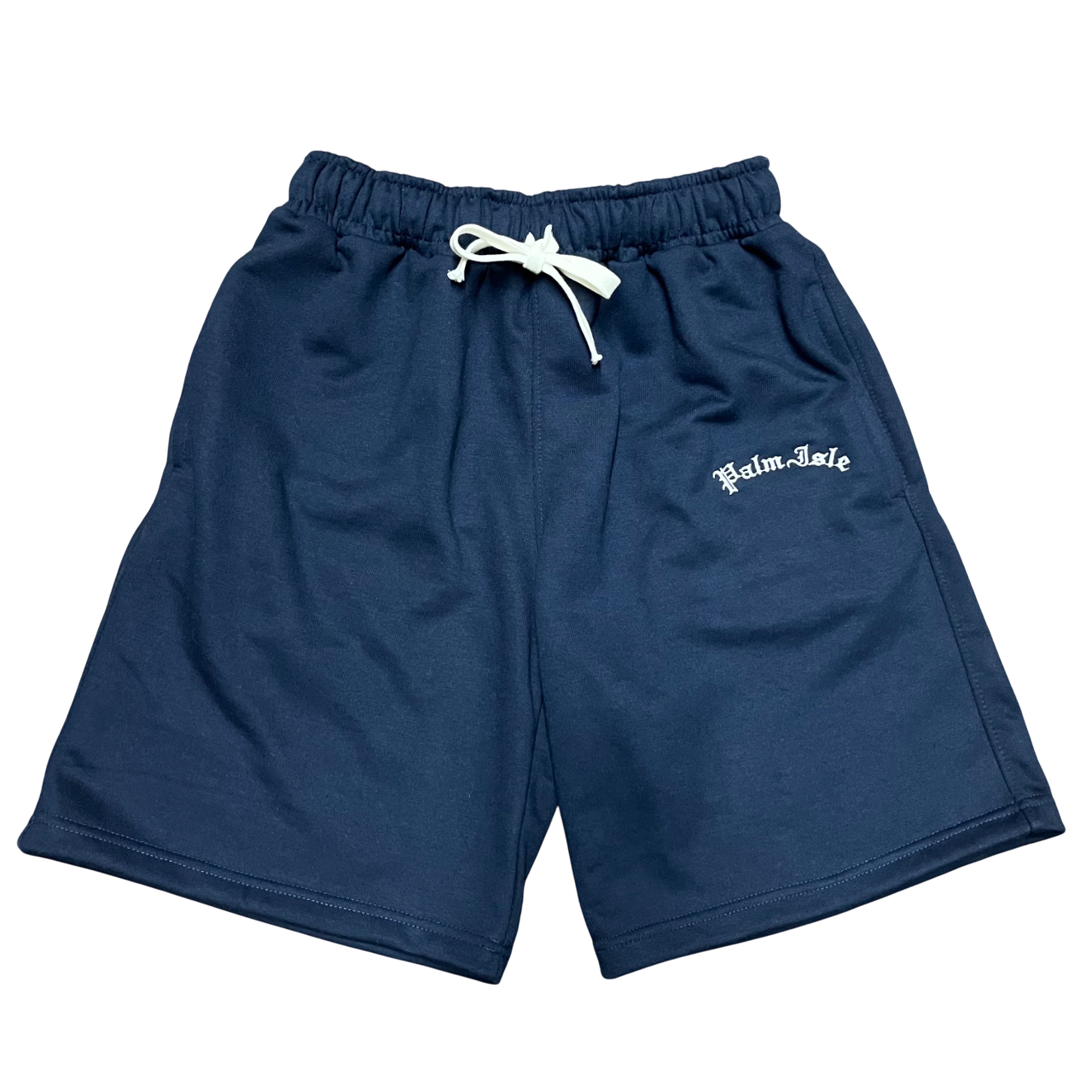 Arch Embroidered French Terry Shorts - Bleu Marine