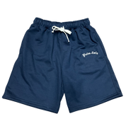Arch Embroidered French Terry Shorts - Bleu Marine