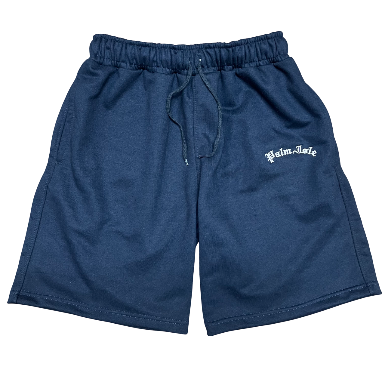 Arch Embroidered French Terry Shorts - Bleu Marine