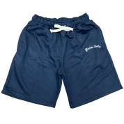 Arch Embroidered French Terry Shorts - Bleu Marine