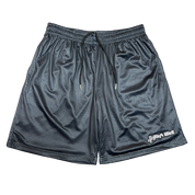 Black Sabbath Shorts en Mesh Brodés - Métal Gris/Coutures Vertes