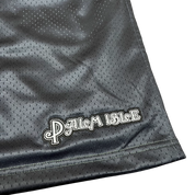 Black Sabbath Shorts en Mesh Brodés - Métal Gris/Coutures Vertes