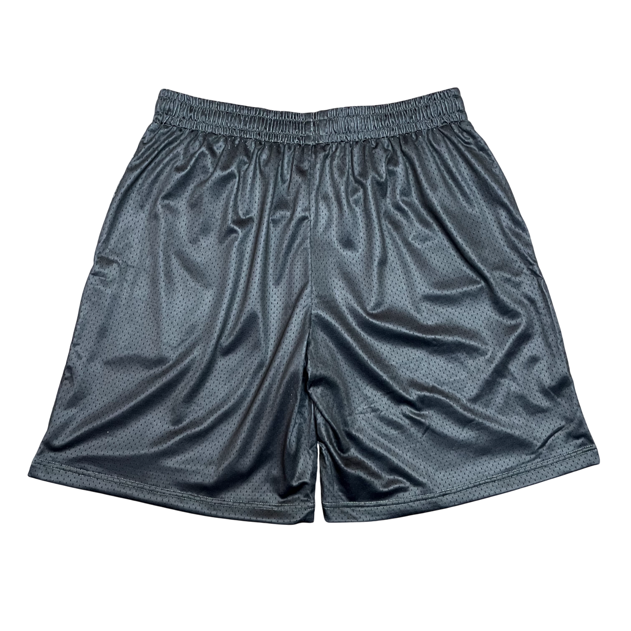 Black Sabbath Shorts en Mesh Brodés - Métal Gris/Coutures Vertes