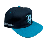Stamp Casquette Snapback 5 Panneaux - Noir/Sarcelle