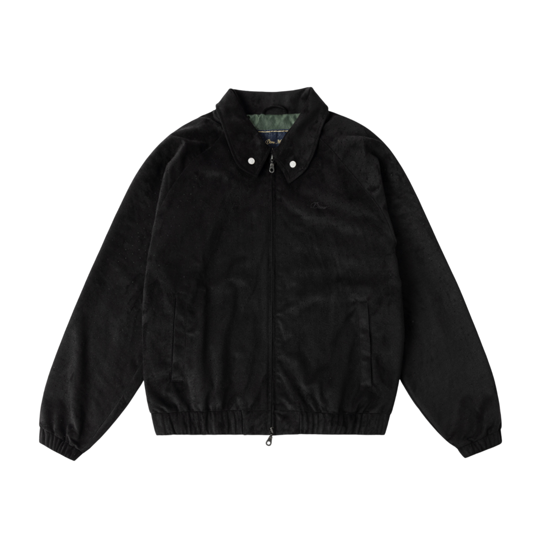 Dime Perforated Faux Suede Jacket - Black – Palm Isle Skateshop