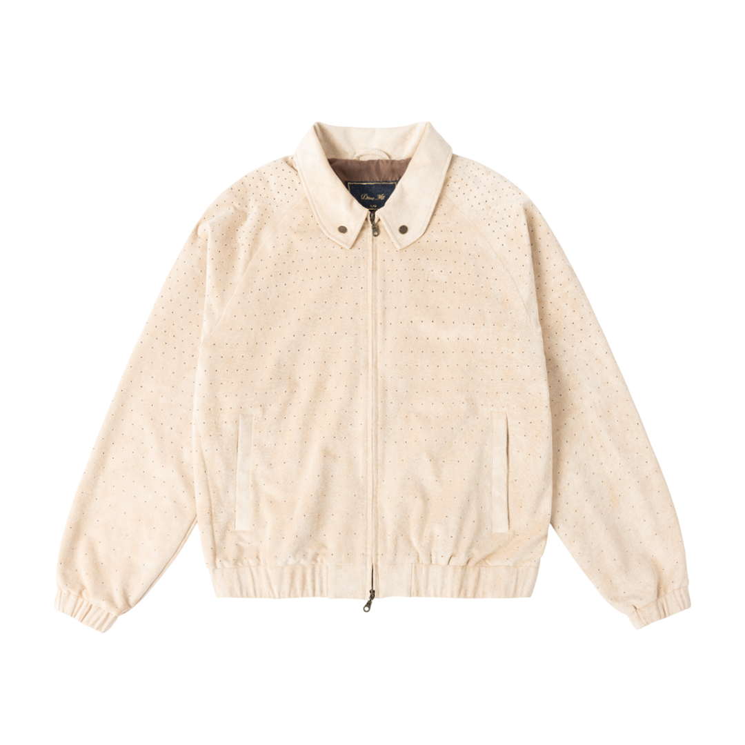 Dime Perforated Faux Suede Jacket - Tan – Palm Isle Skateshop