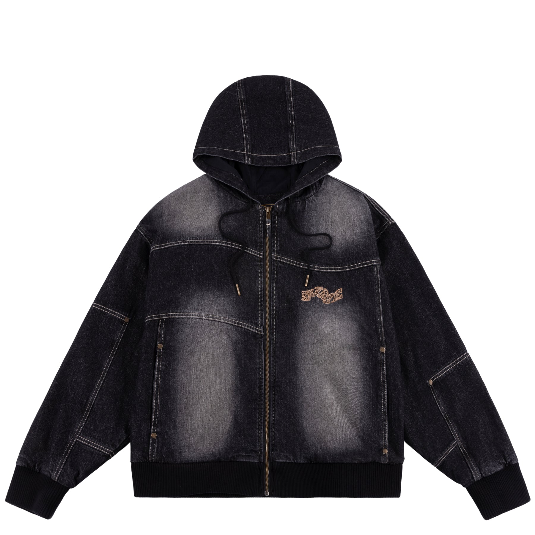 Dime Hooded Utility Jacket - Sandblasted Black – Palm Isle Skateshop
