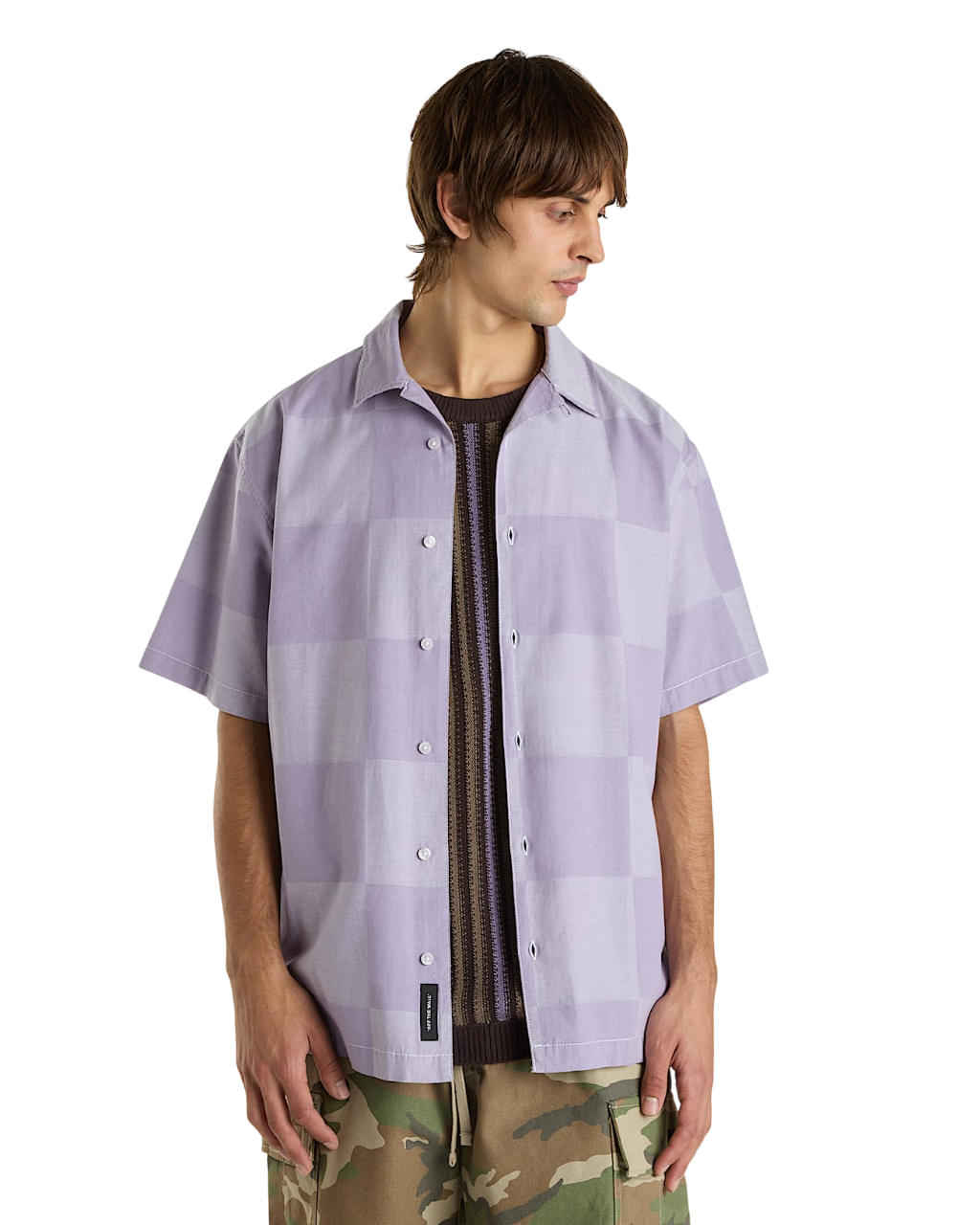 Kessler Chemise Tissée à Carreaux - Brume Pourpre/Brume du Soir