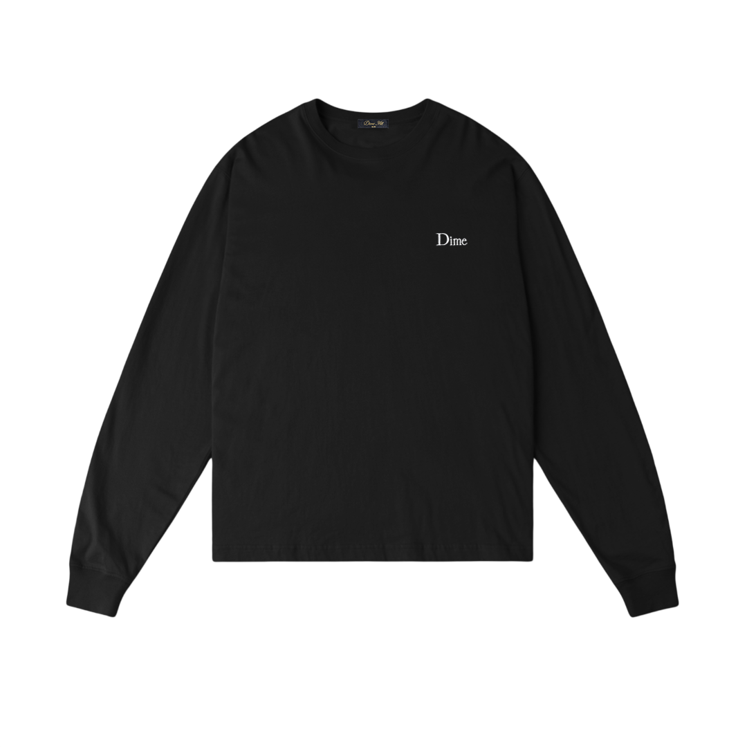Dime Classic Small Logo LS T-Shirt - Black – Palm Isle Skateshop