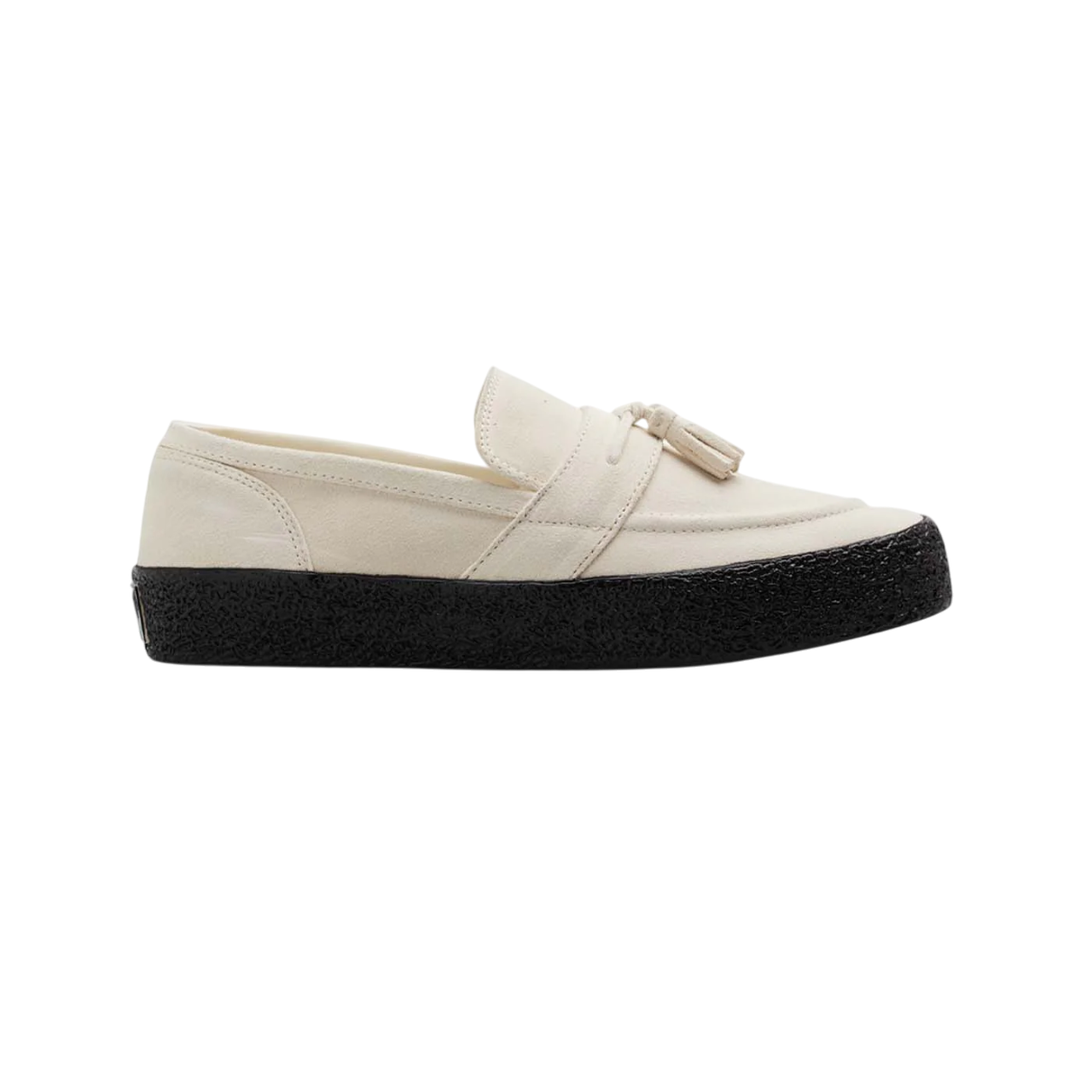 VM005 Loafer en Suède - Blanc/Noir
