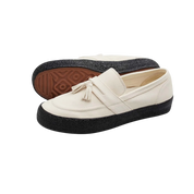 VM005 Loafer en Suède - Blanc/Noir