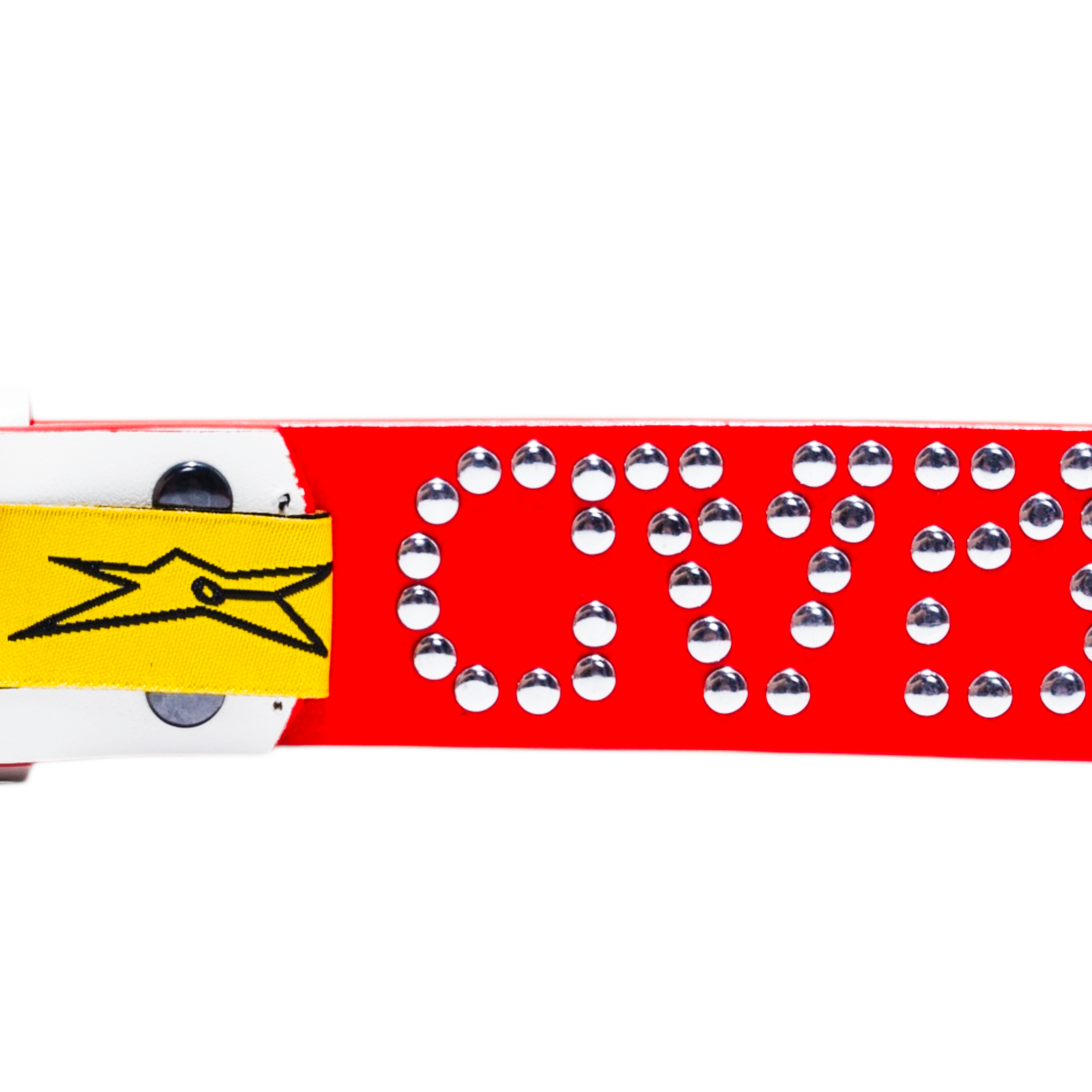 Ceinture en Cuir Cloutée - Blanc