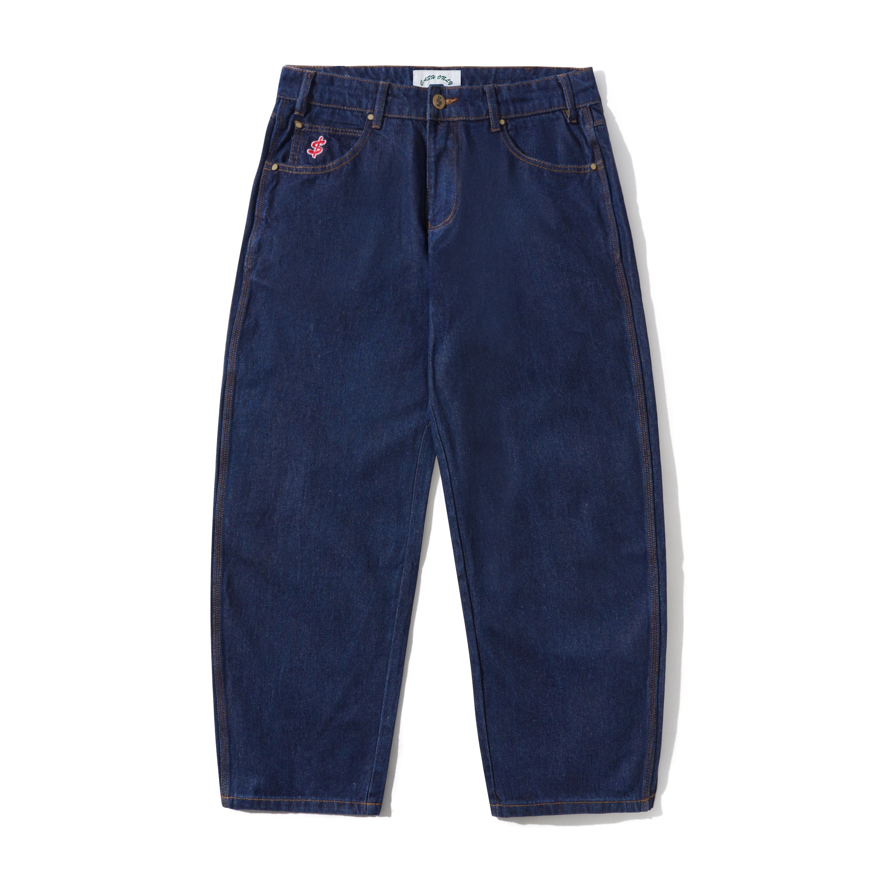 Jeans Baggy en Denim à Logo - Indigo Brut