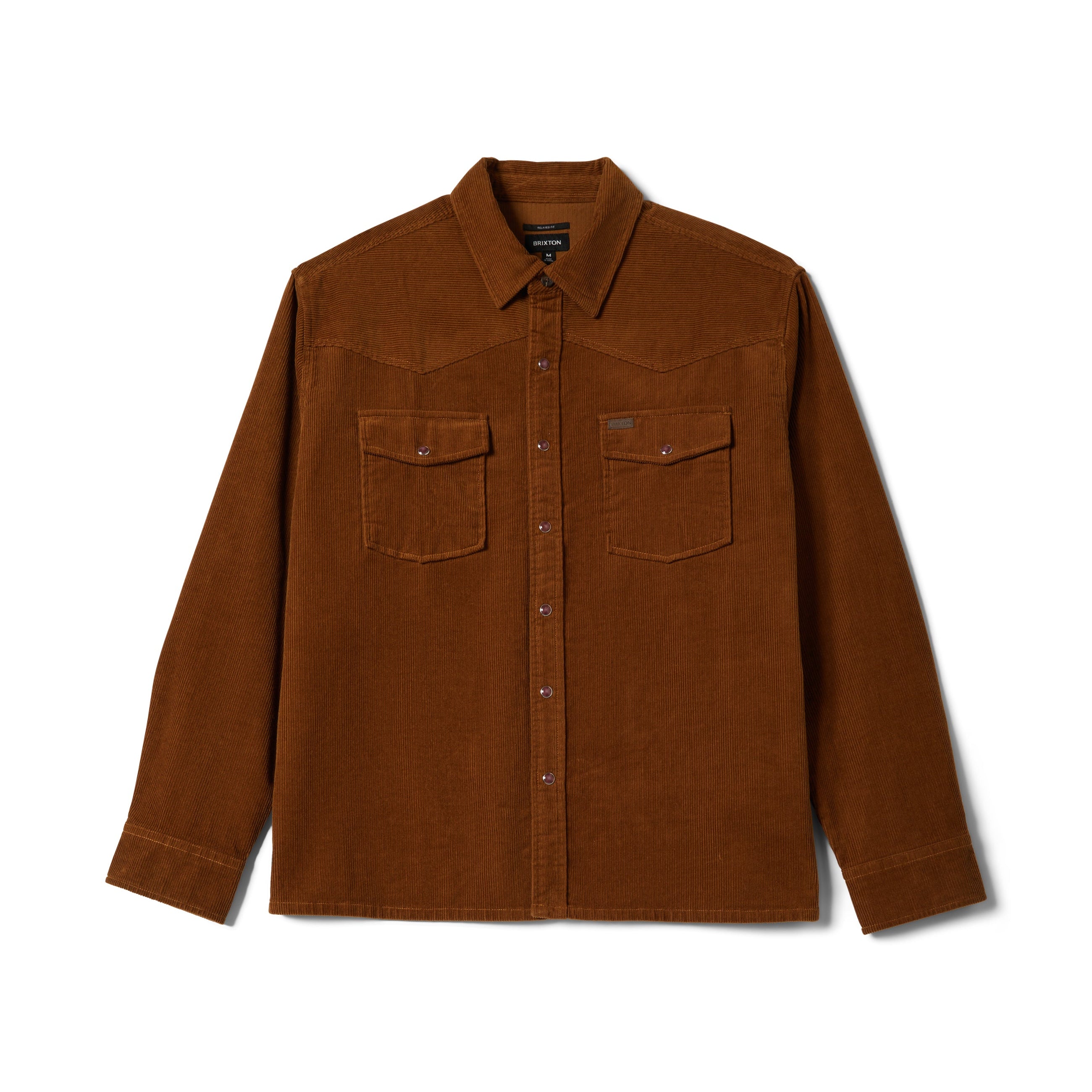Brixton New West Relaxed Overshirt - Washed Copper Corduroy – Palm