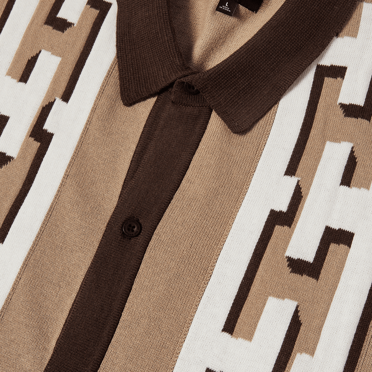 Pillar Knit Sweater - Brown