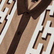 Pillar Knit Sweater - Brown