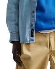 Palmhill Chemise en Denim à Manches Longues - Bleu Denim Clair