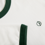 Ringer T-Shirt - Blanc Nuage/Vert Foncé