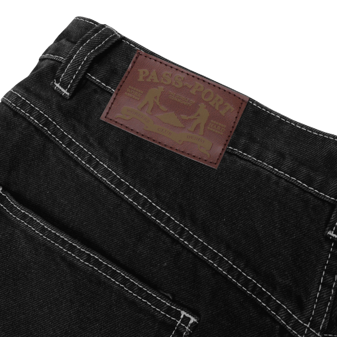 Workers Club Short en Jean - Délavé Noir