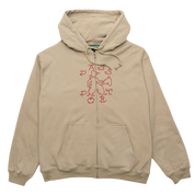 Cowpoke Sweat à Capuche Zippé en Fleece Bio - Kaki