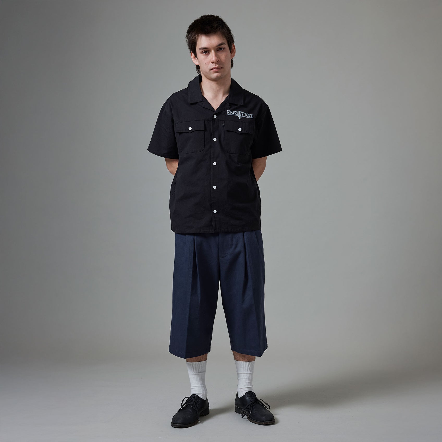Herringbone Leagues Club Short - Bleu Marine