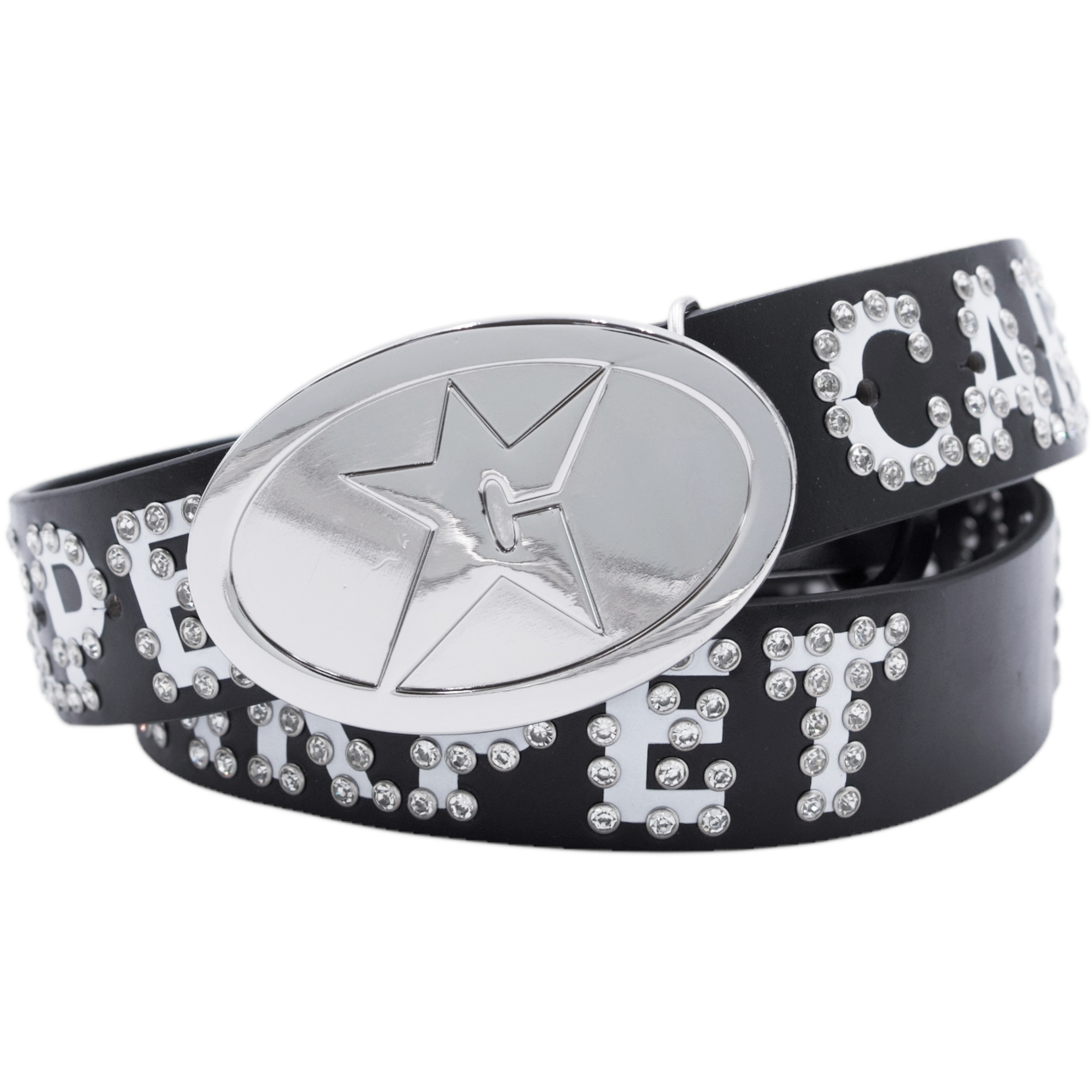 Carpet Company Rhinestone Leather Belt - Black – Palm Isle Skateshop