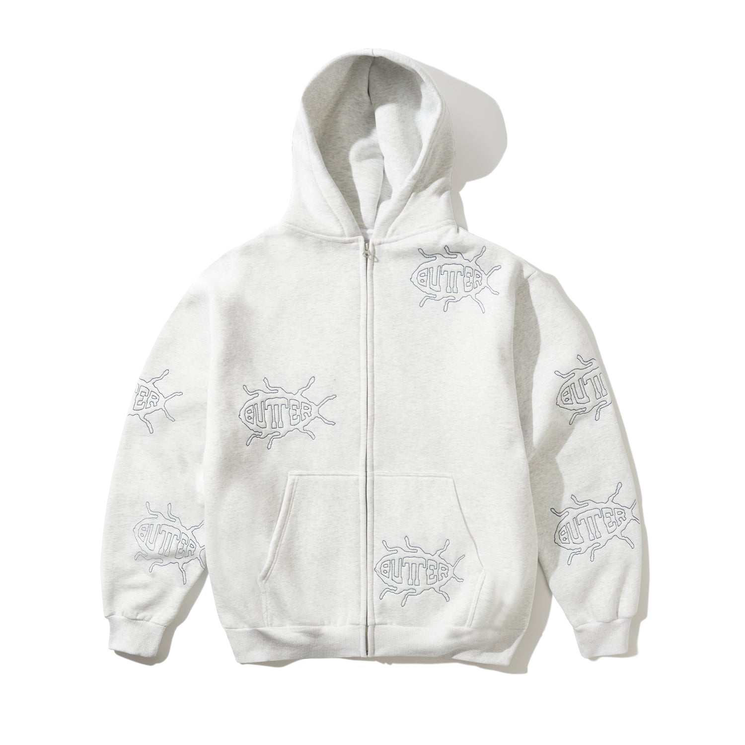 Butter Goods Roach Zip-Thru Hood - Ash – Palm Isle Skateshop