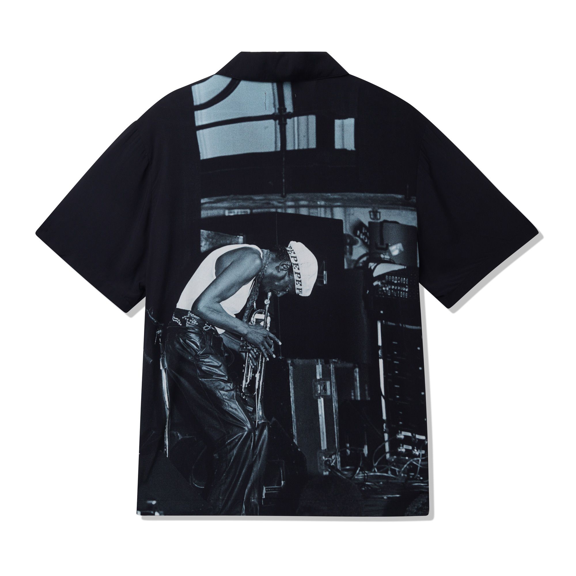 Savoy Chemise Rayon M/C - Noir