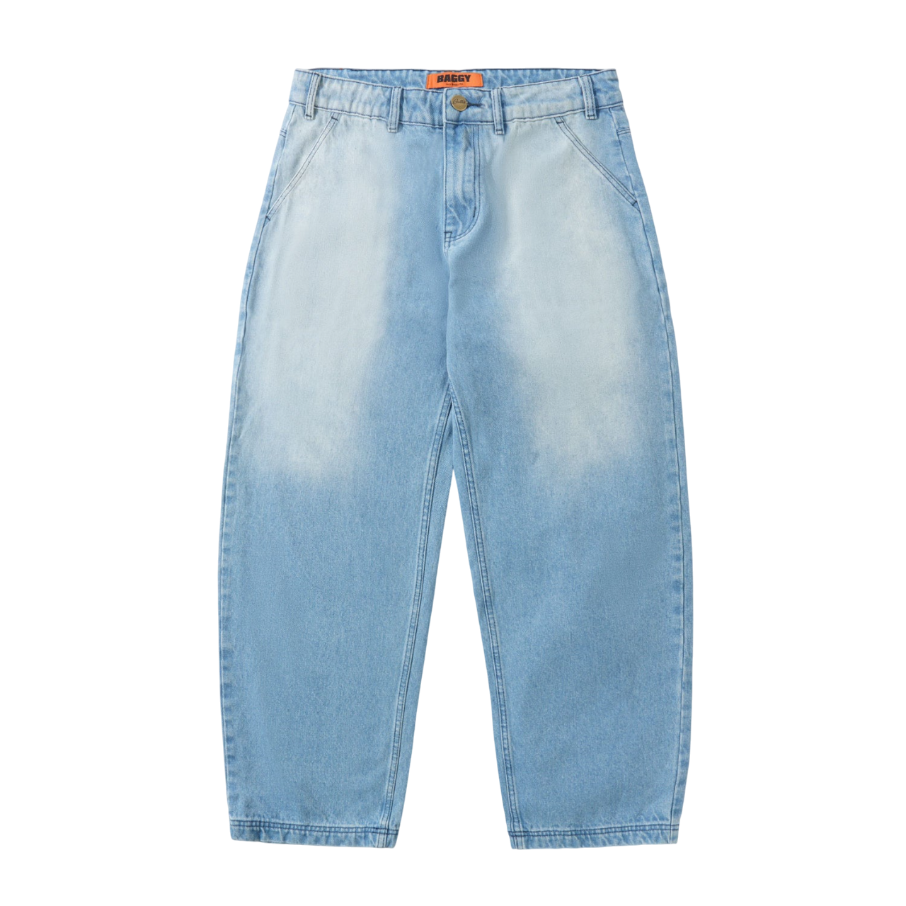 Scribble Jeans en Denim - Bleu Clair Délavé