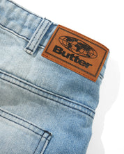 Scribble Jeans en Denim - Bleu Clair Délavé