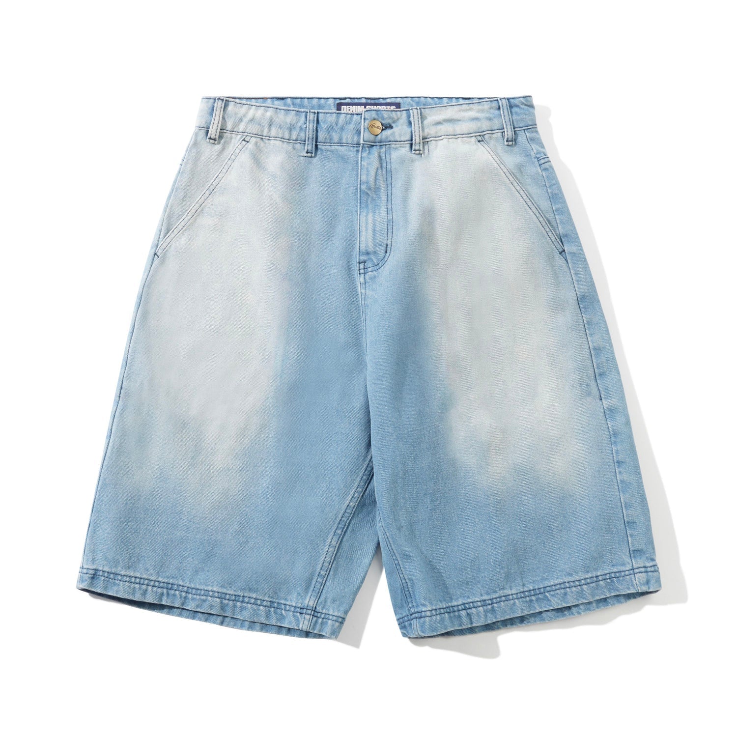 Scribble Short en Denim - Bleu Clair Délavé