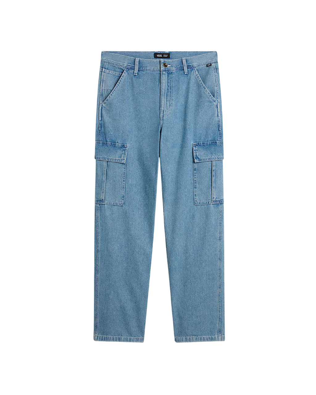Pantalon Cargo en Denim pour Enfants - Délavé Pierre/Bleu