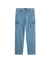 Pantalon Cargo en Denim pour Enfants - Délavé Pierre/Bleu
