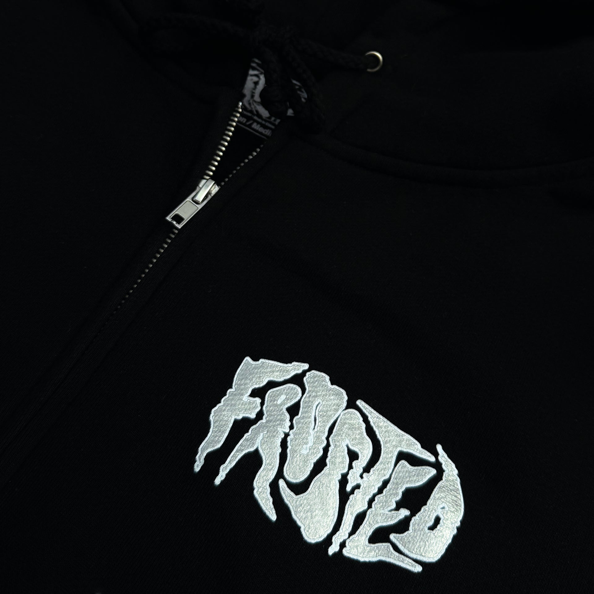 Silver Glitch Sweat à Capuche Zippé "Classic" - Noir