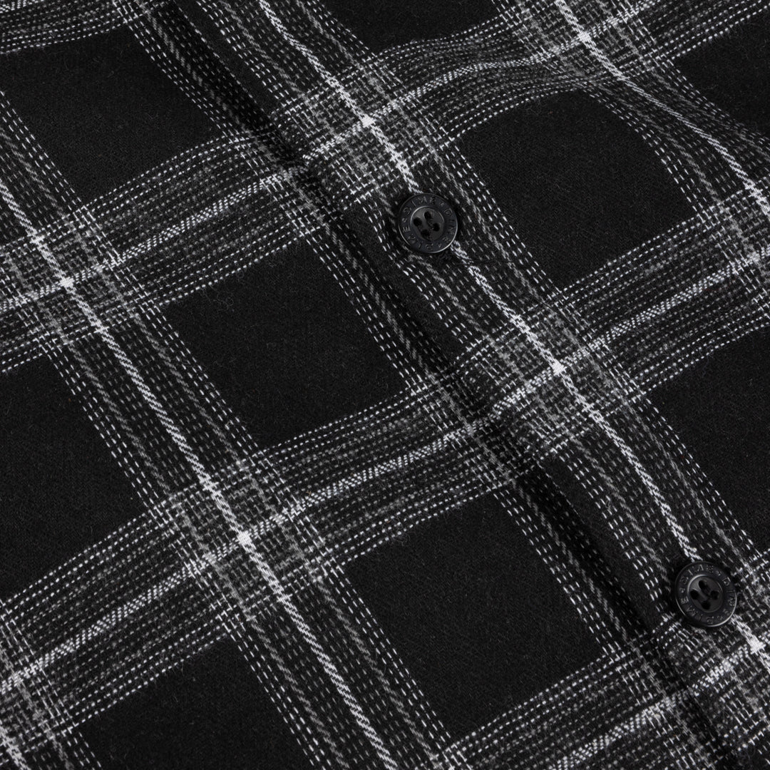 Plaid Flannel Shirt - Black