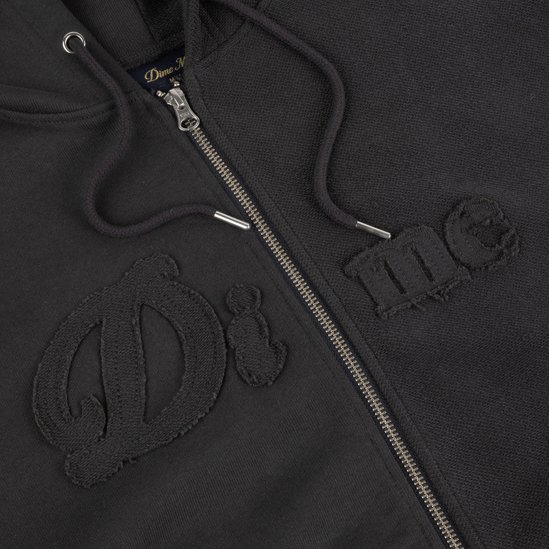 Reverse French Terry Zip Hoodie - Vintage Black