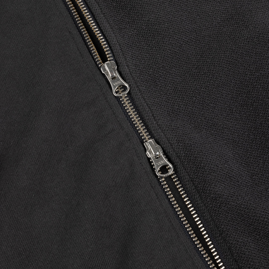 Reverse French Terry Zip Hoodie - Vintage Black