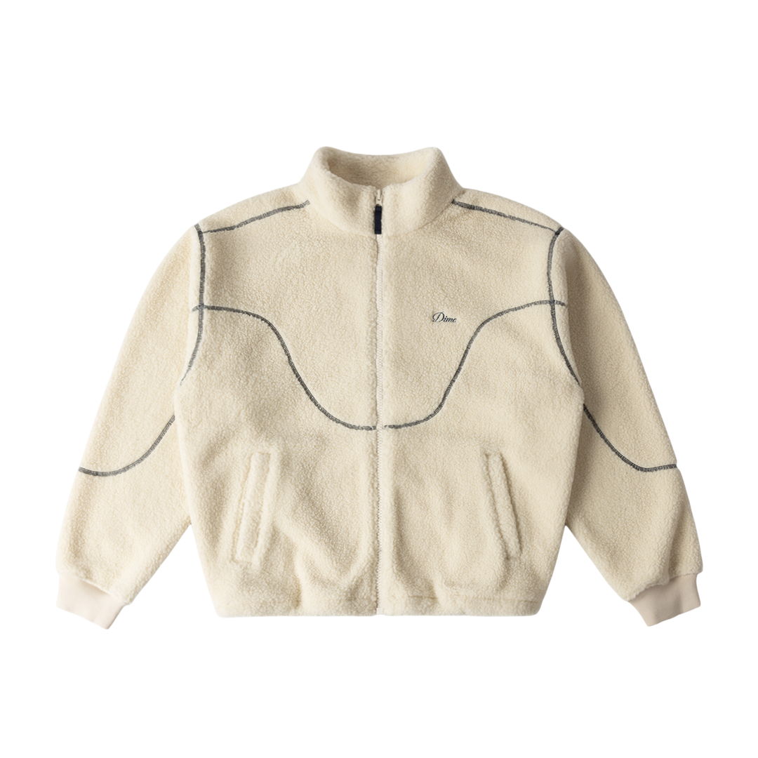 Dime Polar Fleece Sherpa Zip - Cream – Palm Isle Skateshop