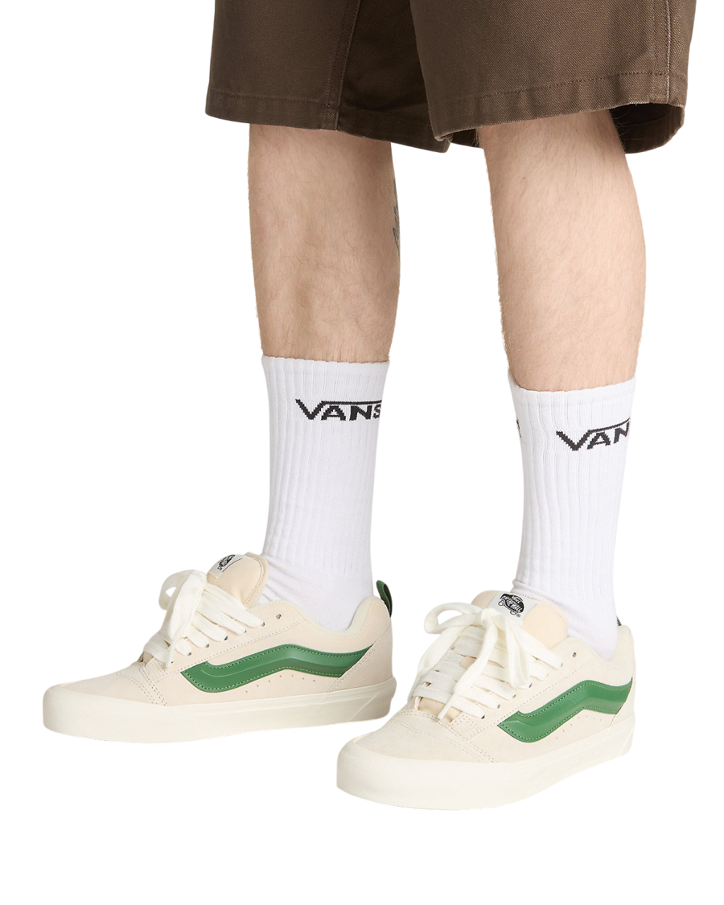 Knu Skool - Suède Vintage Blanc/Vert