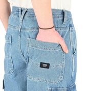 Pantalon Cargo en Denim pour Enfants - Délavé Pierre/Bleu