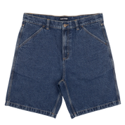 Workers Club Short en Jean Denim - Indigo Foncé Délavé