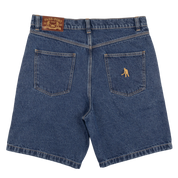 Workers Club Short en Jean Denim - Indigo Foncé Délavé