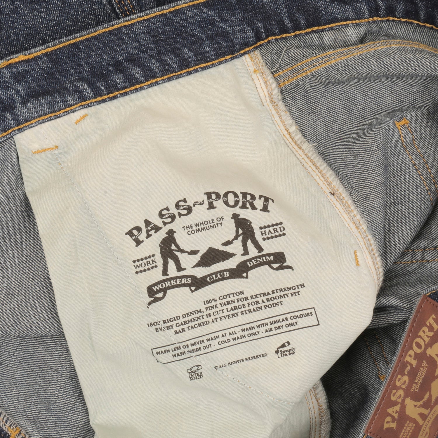 Workers Club Short en Jean Denim - Indigo Foncé Délavé