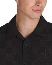 Chemise Wayside à Œillets Manches Courtes - Noir