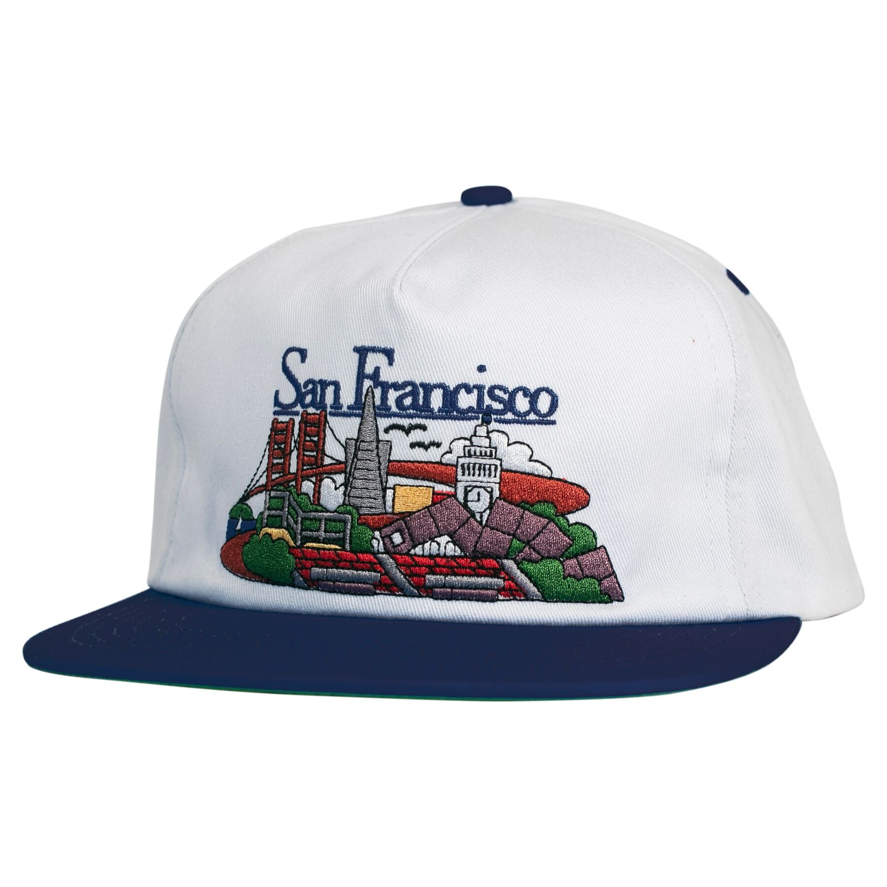 Real SFC Snapback Hat - White/Navy – Palm Isle Skateshop