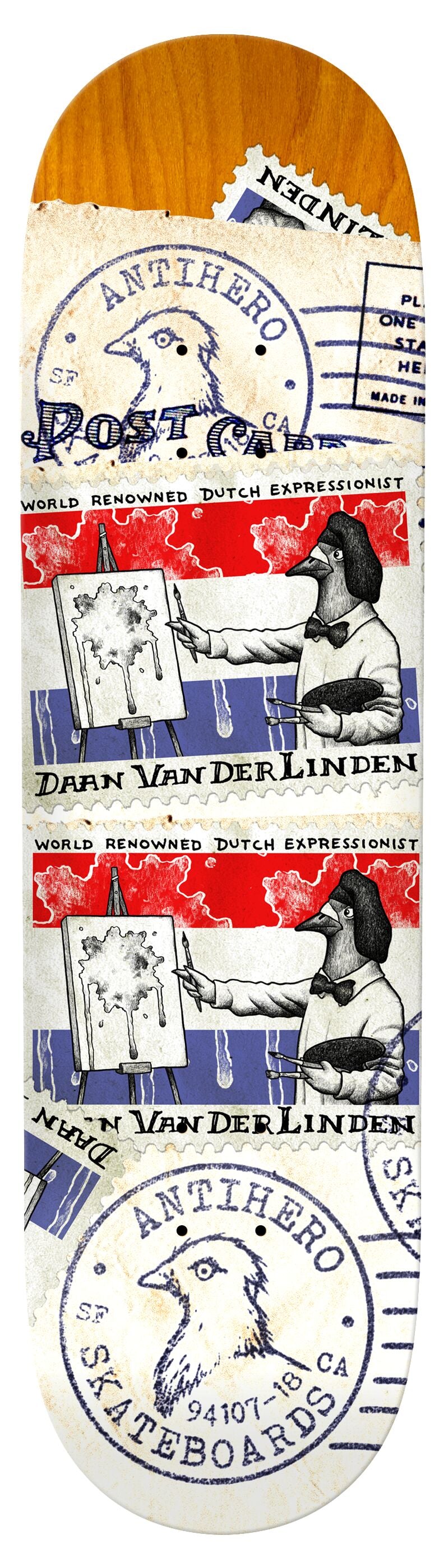 Antihero Daan Van Der Linden Postal Deck 8.5